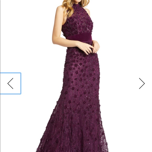 Mac Duggal Plum Dress - Picture 2 of 12
